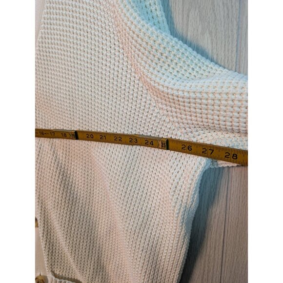 Duluth Trading Women's Fisherman Long Cardigan Sz 3X 3XL Oatmeal Button - Picture 5 of 6